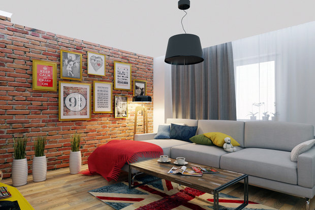 Фото из портфолио Дизайн трехкомнатной квартиры по лондонским мотивам – фотографии дизайна интерьеров на INMYROOM