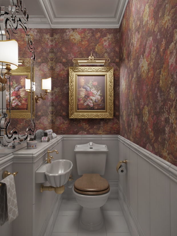 Фотография: Ванная в стиле Классический, Квартира, Проект недели, Московская область, новостройка, Александра Никулина, Монолитный дом, 3 комнаты, 60-90 метров – фото на INMYROOM