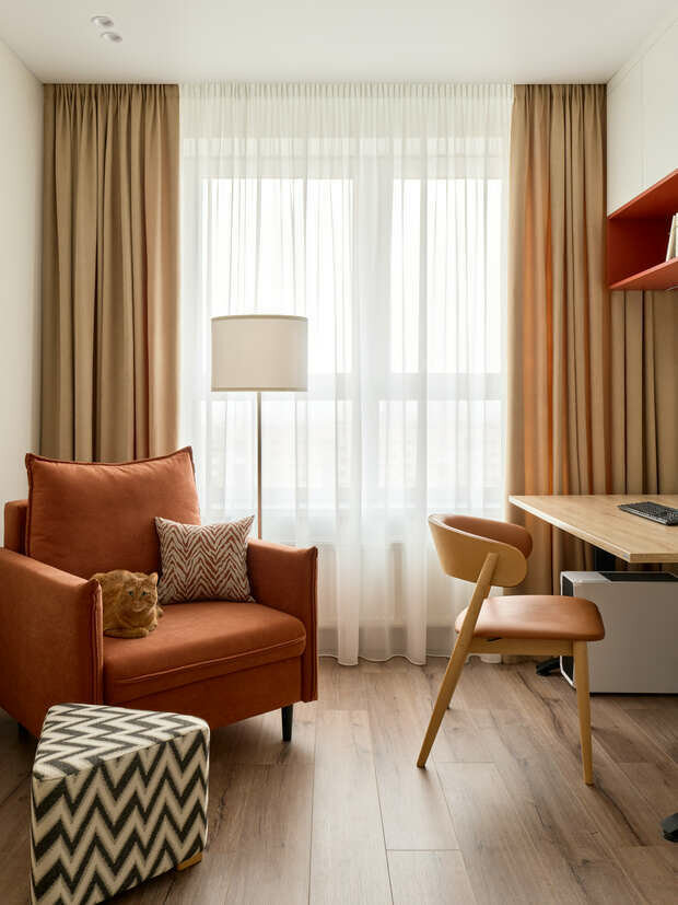 Фотография: Кабинет в стиле Современный, Квартира, Проект дня, Екатеринбург, 2 комнаты, 40-60 метров, Валентина Ивлева – фото на INMYROOM