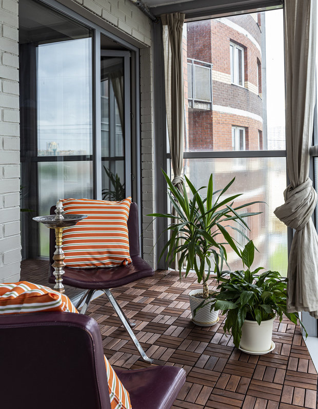 Фотография: Балкон в стиле Современный, Квартира, Проект недели, Санкт-Петербург, 3 комнаты, 60-90 метров, Анастасия Заркуа – фото на INMYROOM