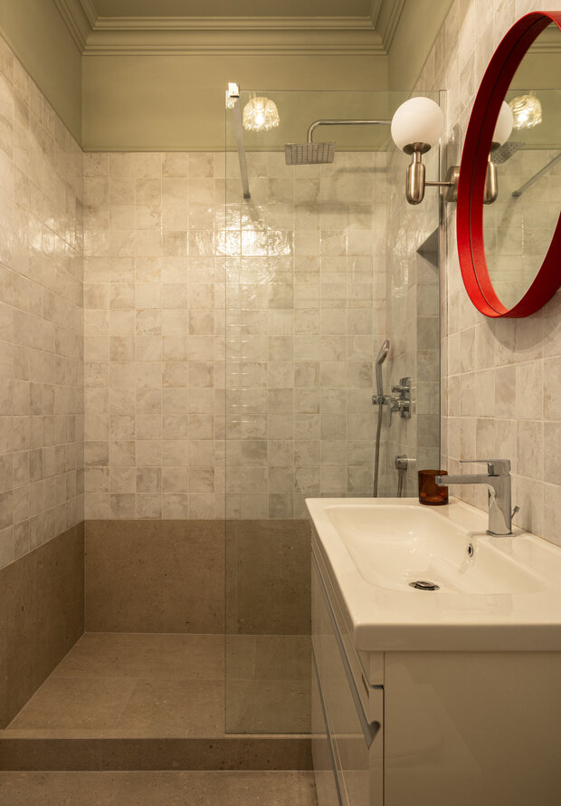 Фотография: Ванная в стиле Современный, Эклектика, Винтажный, Квартира, Проект дня, Минск, Сталинка, 2 комнаты, 60-90 метров, Елена Ерашевич, современный с элементами эклектики, винтажный/классический – фото на INMYROOM