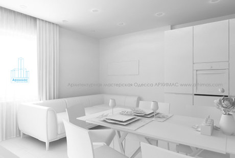 Пример дизайн интерьера Скандинавский стиль Одесса