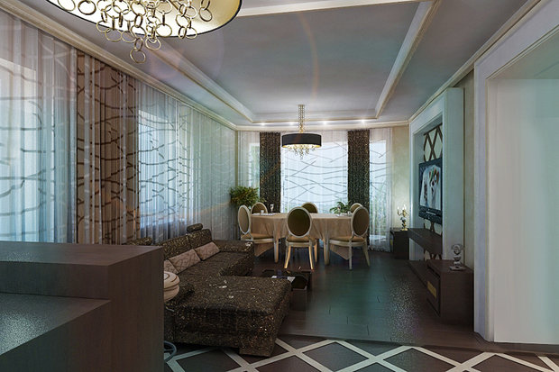 Фото из портфолио гостиная в частном доме  – фотографии дизайна интерьеров на INMYROOM