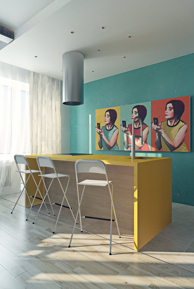 Фото из портфолио Яркий минимализм – фотографии дизайна интерьеров на INMYROOM