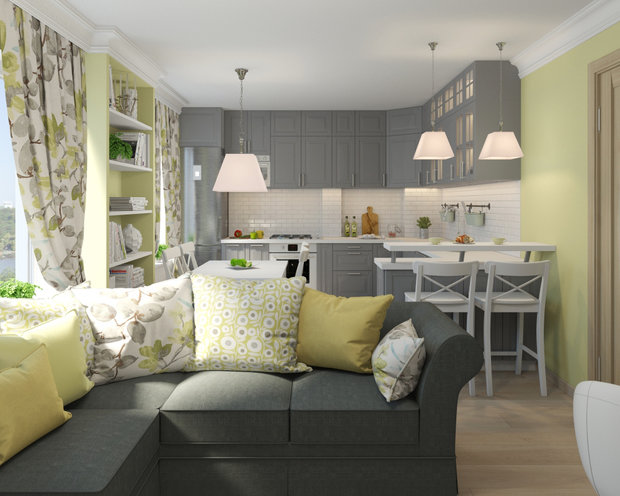 Фото из портфолио Двухкомнатная квартира в скандинавском стиле – фотографии дизайна интерьеров на INMYROOM