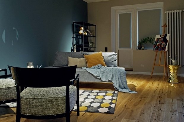 Фотография: Гостиная в стиле Современный, Минимализм, Скандинавский, Квартира, Проект недели, Санкт-Петербург, Наталия Худая, 2 комнаты, 60-90 метров, Монолитно-кирпичный – фото на INMYROOM