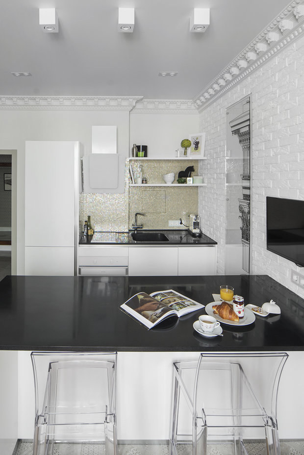 Фотография: Кухня и столовая в стиле Эклектика, Современный, Квартира, Проект недели, Москва, Валерия Дзюба, Nido Interiors, новостройка – фото на INMYROOM