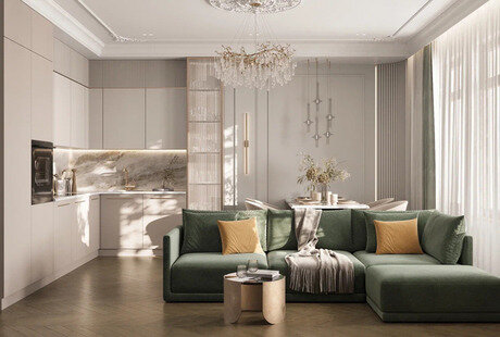 Дизайн-проект квартиры в ЖК «Шведская Крона» в неоклассическом стиле