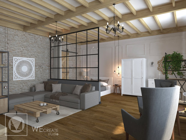 Фото из портфолио Уютный лофт в центре столицы – фотографии дизайна интерьеров на INMYROOM