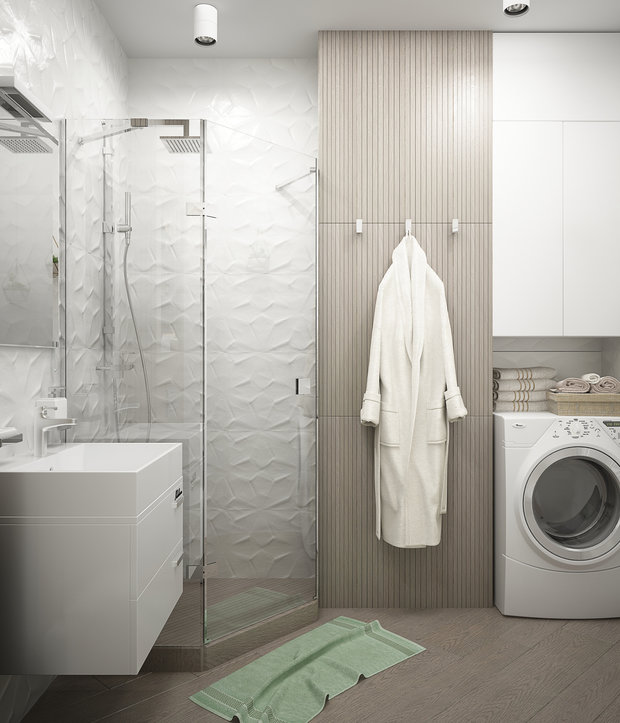 Фото из портфолио Санузел "Geometric lines" – фотографии дизайна интерьеров на INMYROOM