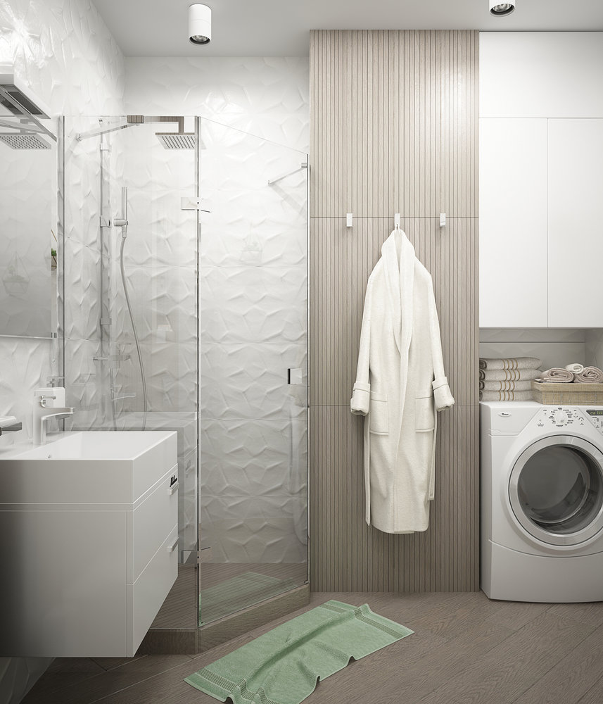 Фото из портфолио Санузел "Geometric lines" – фотографии дизайна интерьеров на INMYROOM Фото из портфолио Санузел "Geometric lines" – фотографии дизайна интерьеров на INMYROOM