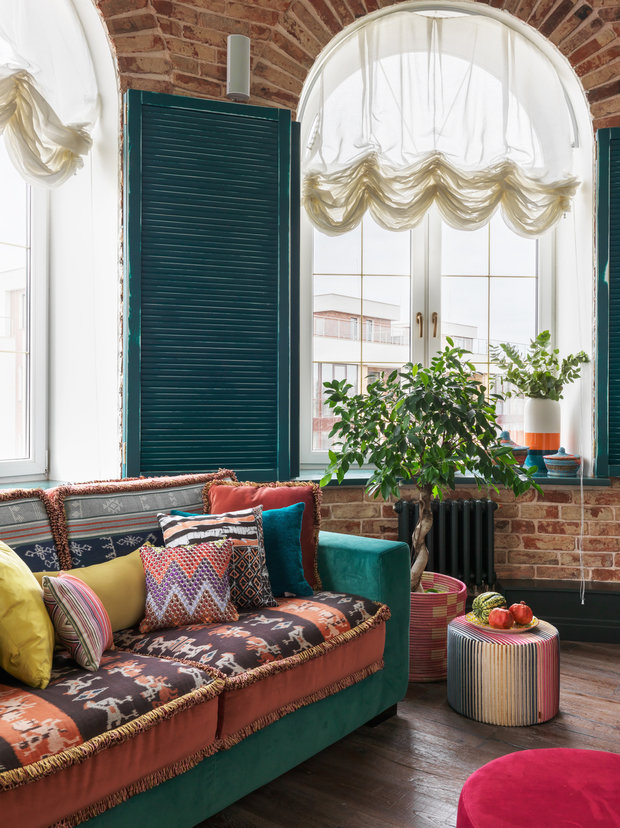 Фотография: Гостиная в стиле Восточный, Эклектика, Малогабаритная квартира – фото на INMYROOM