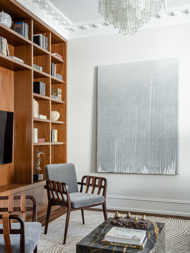 Фотография: Гостиная в стиле Современный, Эклектика, Минимализм, Квартира, Проект дня, 4 и больше, Более 90 метров – фото на INMYROOM