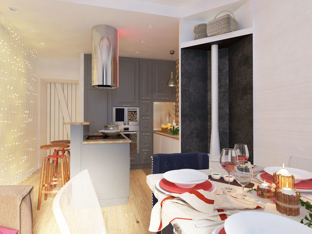 Фото из портфолио Трехкомнатная квартира для семьи из четырех человек – фотографии дизайна интерьеров на INMYROOM