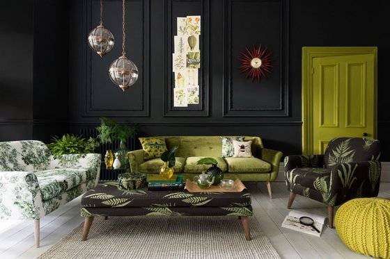 Фото из портфолио Диван с цветочным принтом в современном интерьере – фотографии дизайна интерьеров на INMYROOM