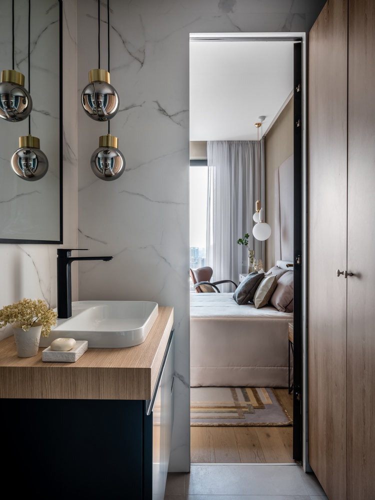 Фотография: Ванная в стиле Современный, Квартира, Проект дня, Москва, 2 комнаты, 60-90 метров, Елена Карасаева – фото на INMYROOM Фотография: Ванная в стиле Современный, Квартира, Проект дня, Москва, 2 комнаты, 60-90 метров, Елена Карасаева – фото на INMYROOM