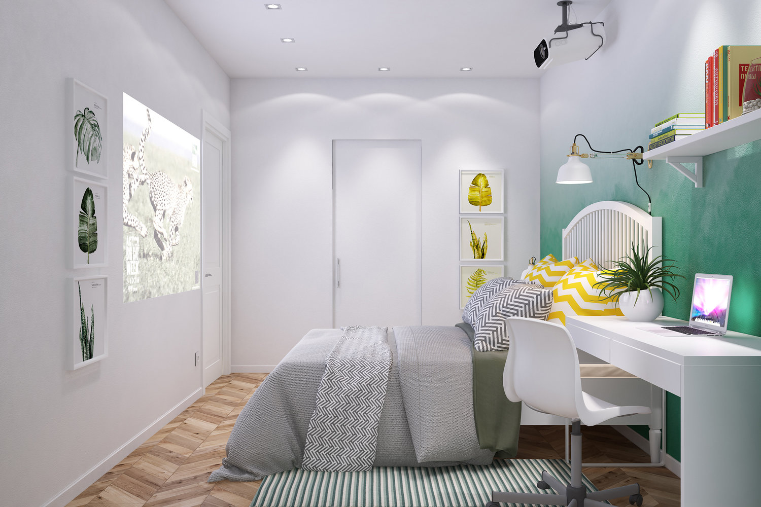 Фотография: Спальня в стиле Современный, Квартира, Проект недели, Эко, Беларусь, Минск, Блочный дом, 3 комнаты, 60-90 метров, Виктория Зазнова – фото на INMYROOM