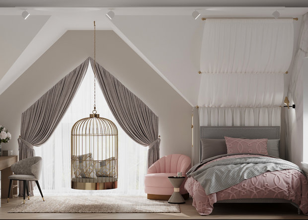 Фото из портфолио Детская "Весенний сад" – фотографии дизайна интерьеров на INMYROOM