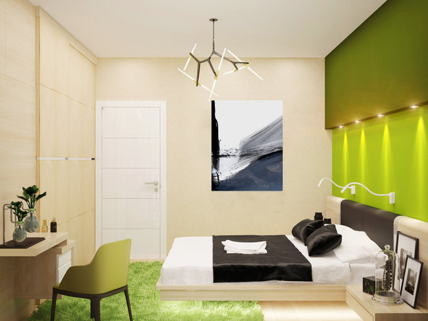 Фото из портфолио Футуристичный минимализм - смелый интерьер для спальни – фотографии дизайна интерьеров на INMYROOM