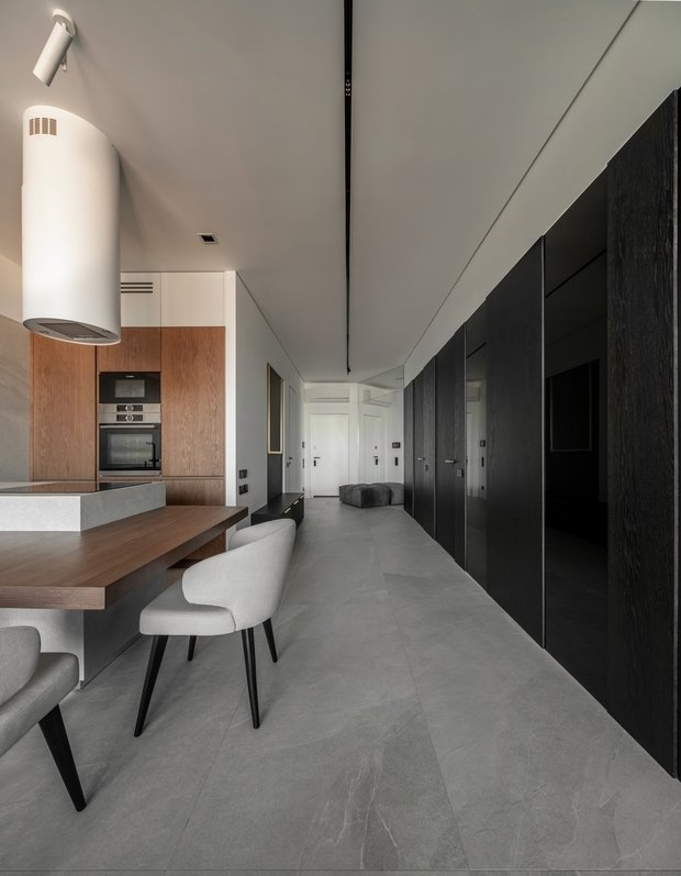 Фотография: Кухня и столовая в стиле Современный, Минимализм, Квартира, Проект недели, Киев, 2 комнаты, 60-90 метров, Lauri Brothers, Юрий Лаури, Сергей Лаури, Анастасия Темпинская – фото на INMYROOM