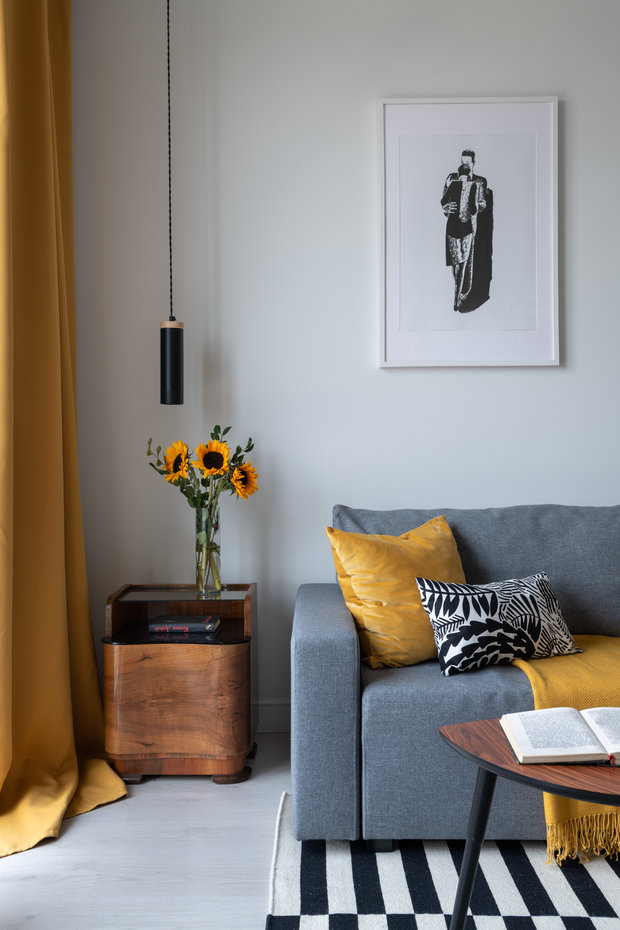 Фотография: Гостиная в стиле Скандинавский, Современный, Малогабаритная квартира, Квартира, Студия, Проект недели, Москва, до 40 метров, Ирина Бебешина – фото на INMYROOM