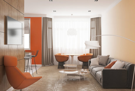 Двухкомнатная квартира в эко-стиле, 70 м²
