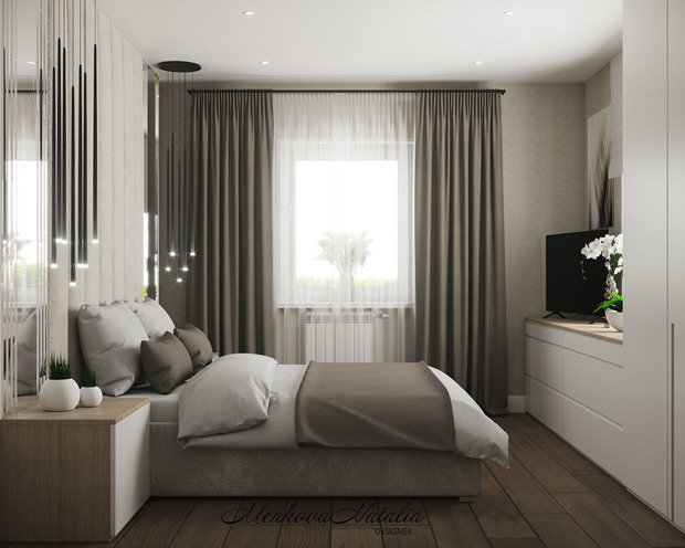Фото из портфолио Спальня 11 м2 – фотографии дизайна интерьеров на INMYROOM