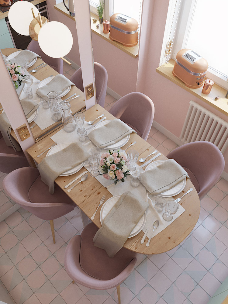 Фотография: Кухня и столовая в стиле Современный, Перепланировка, Евгения Матвеенко, FlatsDesign, Надежда Каппер, Хрущевка, 1 комната, до 40 метров, I-515/5, дизайн-баттл – фото на INMYROOM