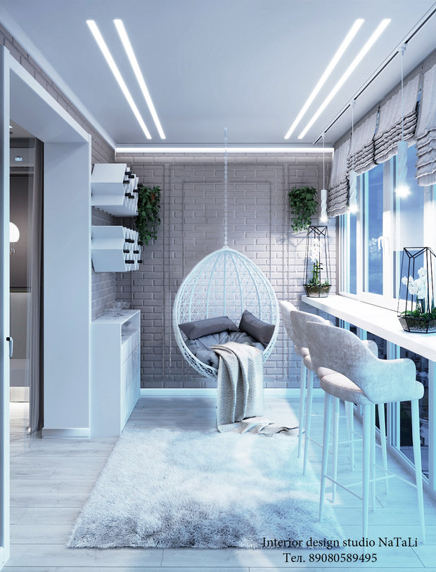 Фото из портфолио Дизайн интерьера лоджии – фотографии дизайна интерьеров на INMYROOM