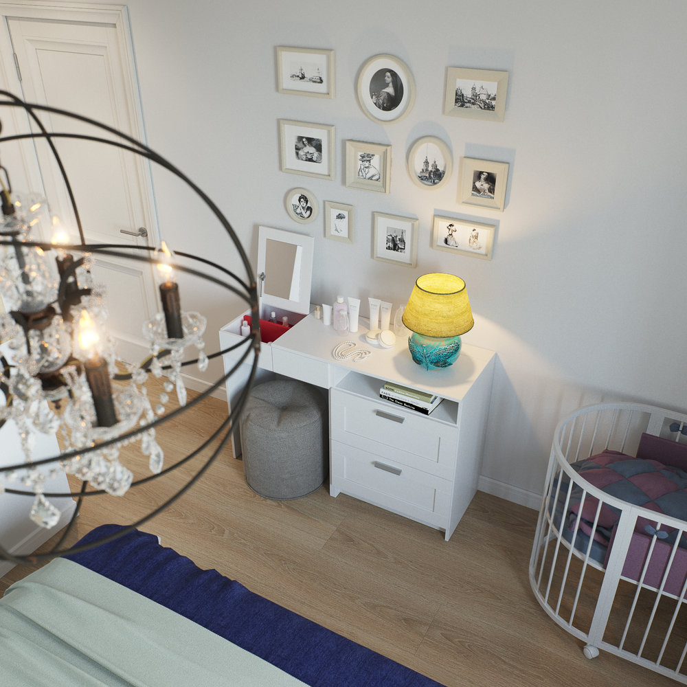 Фотография: Спальня в стиле Скандинавский, Квартира, Проект недели, Москва, Никита Зуб, Блочный дом, 3 комнаты, Дизайн-студия «Цуккини», 60-90 метров – фото на INMYROOM