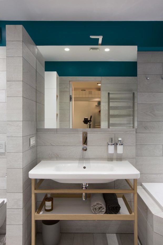 Фотография: Ванная в стиле Минимализм, Современный, Квартира, Проект недели, Москва, Монолитный дом, 3 комнаты, 60-90 метров, Zeworkroomstudio – фото на INMYROOM