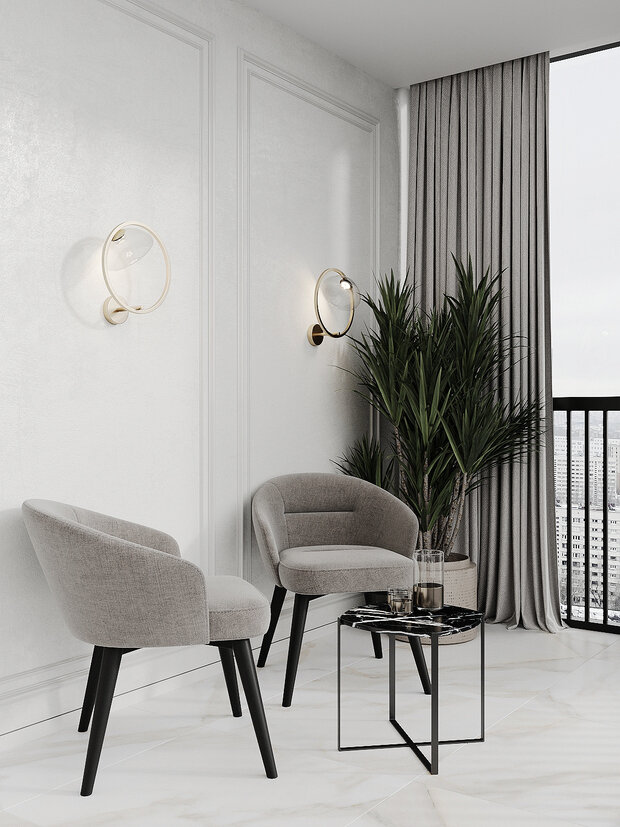 Фото из портфолио Дизайн интерьера квартиры в ЖК «Черная Речка 41» в стиле современный минимализм с элементами классики – фотографии дизайна интерьеров на INMYROOM