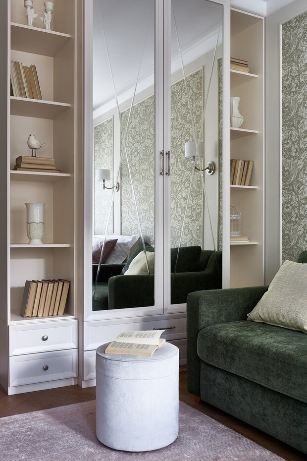 Фотография: Кабинет в стиле Классический, Современный, Эклектика, Квартира, Проект недели, 2 комнаты, 40-60 метров, Наталья Бочина, Петергоф – фото на INMYROOM