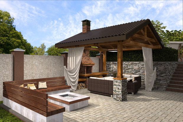 Фото из портфолио Ландшафтный проект в Прибрежном – фотографии дизайна интерьеров на INMYROOM