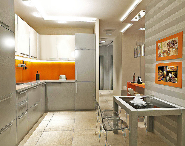 Фото из портфолио Проект однокомнатной квартиры.  – фотографии дизайна интерьеров на INMYROOM