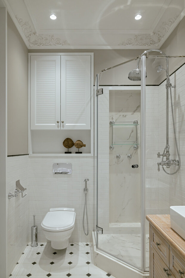 Фотография: Ванная в стиле Классический, Современный, Эклектика, Квартира, Проект дня, Монолитный дом, 4 и больше, Более 90 метров, современный с элементами классики и роскоши, Тата Шушнина – фото на INMYROOM