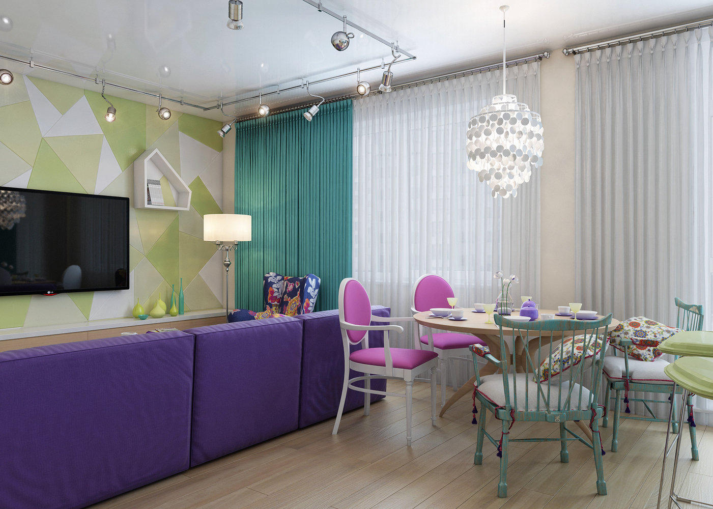 Фото из портфолио Яркая Жемчужина в ЖК Море – фотографии дизайна интерьеров на INMYROOM Фото из портфолио Яркая Жемчужина в ЖК Море – фотографии дизайна интерьеров на INMYROOM