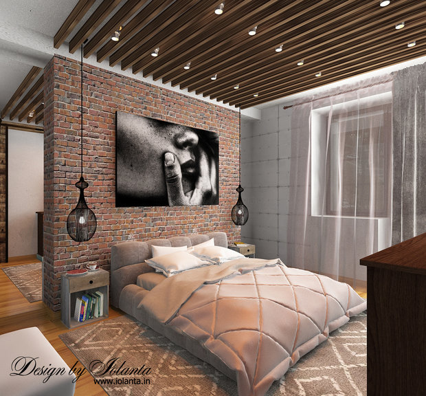 Фото из портфолио Лофт спальня – фотографии дизайна интерьеров на INMYROOM