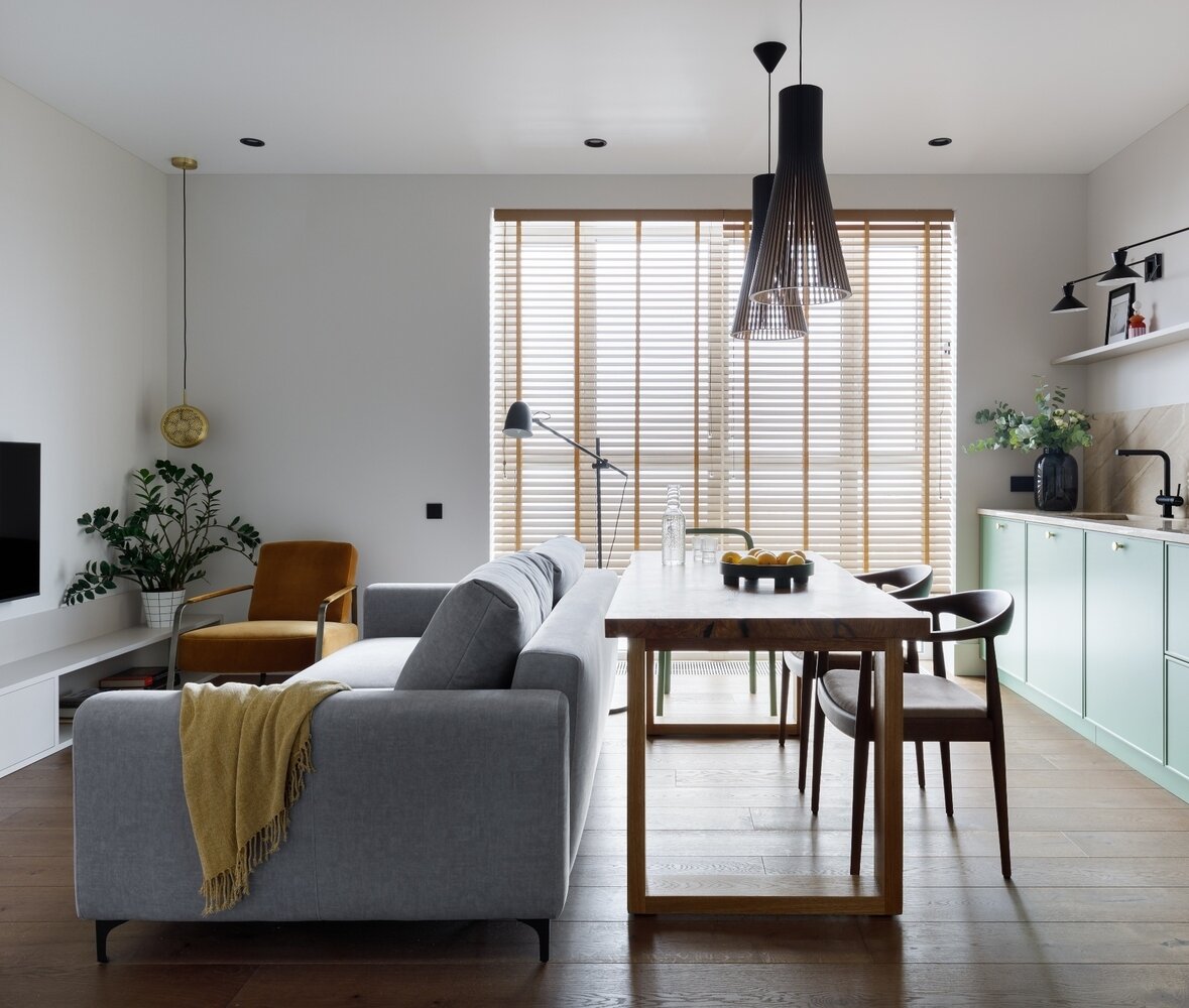 Фотография: Кухня и столовая в стиле Современный, Минимализм, Квартира, Проект недели, Москва, 3 комнаты, 60-90 метров, DSGN HUB – фото на INMYROOM Фотография: Кухня и столовая в стиле Современный, Минимализм, Квартира, Проект недели, Москва, 3 комнаты, 60-90 метров, DSGN HUB – фото на INMYROOM