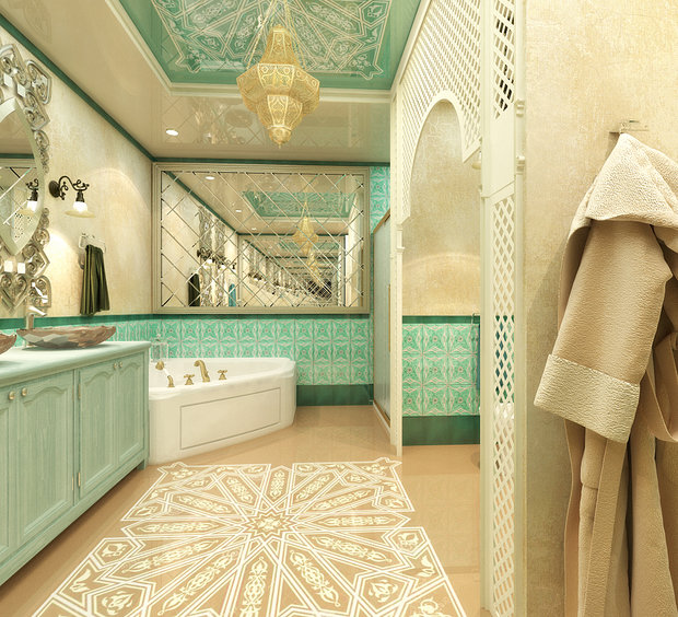 Фотография: Ванная в стиле Восточный – фото на INMYROOM