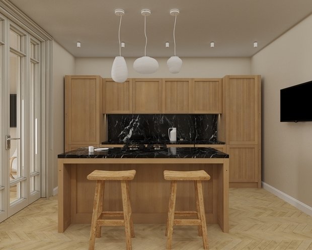 Фото из портфолио Проект Джапанди – фотографии дизайна интерьеров на INMYROOM