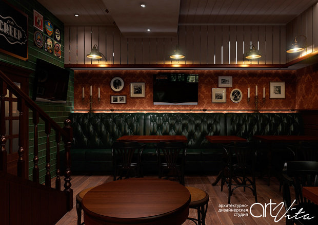 Фото из портфолио 	 Паб «Greep PUB» г. Выборг – фотографии дизайна интерьеров на InMyRoom.ru