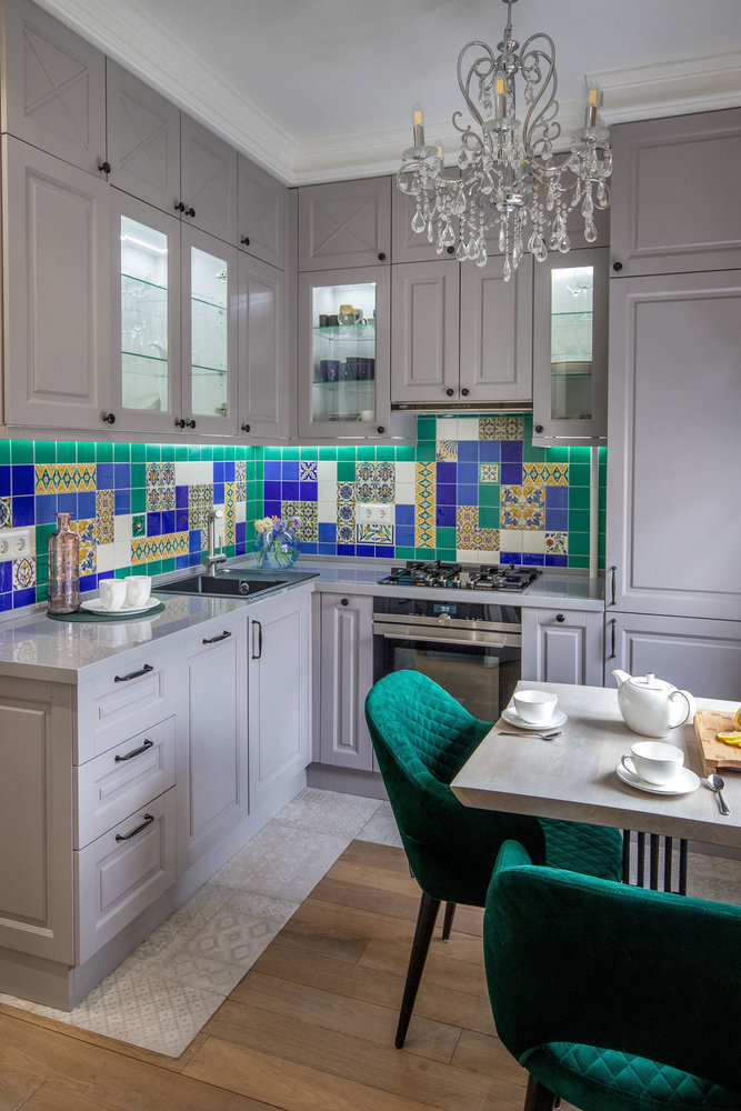 Фотография: Кухня и столовая в стиле Классический, Современный, Эклектика, Квартира, Проект недели, Москва, 2 комнаты, 40-60 метров, Didus Design – фото на INMYROOM Фотография: Кухня и столовая в стиле Классический, Современный, Эклектика, Квартира, Проект недели, Москва, 2 комнаты, 40-60 метров, Didus Design – фото на INMYROOM