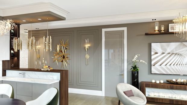 Фото из портфолио Квартира в ЖК Red Side 90 м² с большими окнами для молодой и амбициозной девушки – фотографии дизайна интерьеров на INMYROOM