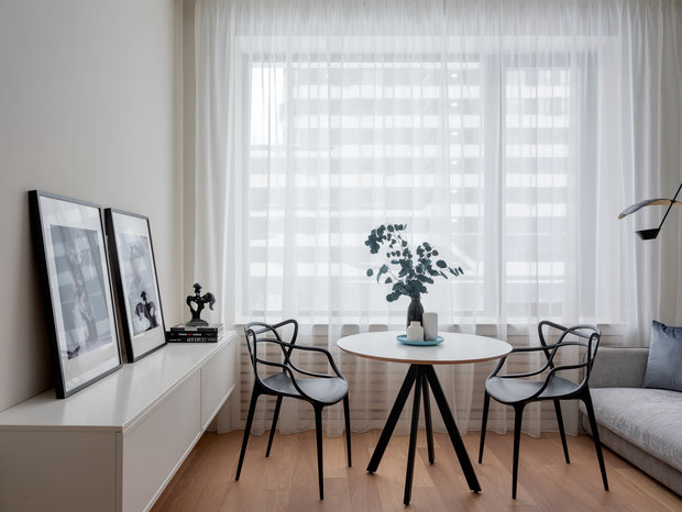 Фотография: Гостиная в стиле Минимализм, Современный, Квартира, Проект недели, Москва, 1 комната, 40-60 метров, Светлана Пичугина – фото на INMYROOM