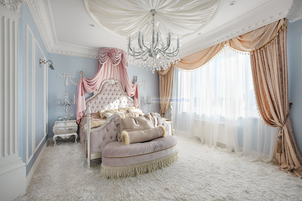 Фото из портфолио Фото реализованной спальни в квартире по проекту от Батенькофф классика – фотографии дизайна интерьеров на InMyRoom.ru