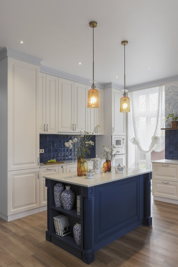 Фотография: Кухня и столовая в стиле Классический, Современный, Квартира, Проект дня, Дом и дача, Кирпичный дом, 4 и больше, Более 90 метров, Уфа, Башкортостан, Лилия Ханова – фото на INMYROOM