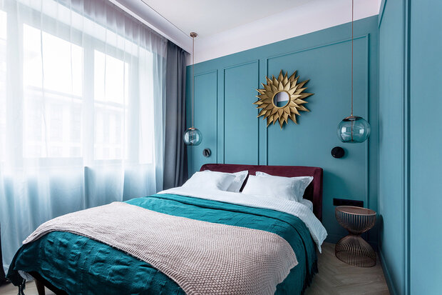 Фотография: Спальня в стиле Современный, Минимализм, Квартира, Проект недели, Москва, 2 комнаты, до 40 метров, 40-60 метров, Dragonfly – фото на INMYROOM