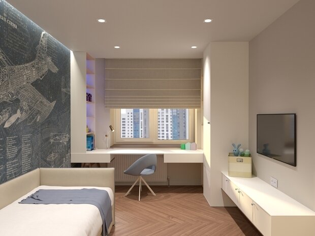Фото из портфолио Квартира в бежевых оттенках – фотографии дизайна интерьеров на INMYROOM