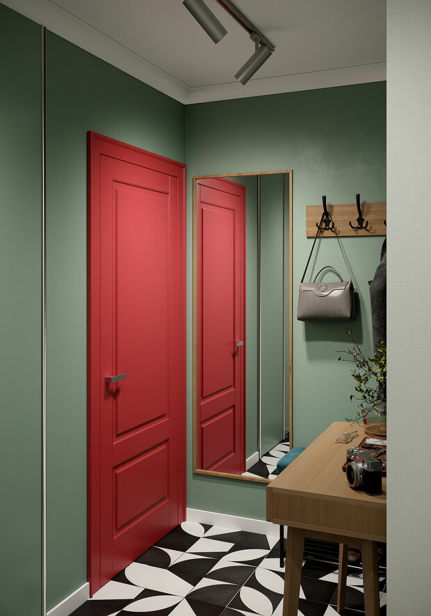 Фотография: Прихожая в стиле Современный, Скандинавский, Проект дня, Москва, Ирина Собыленская, Хрущевка, Кирпичный дом, 2 комнаты, до 40 метров, современный с элементами лофта и эко – фото на INMYROOM